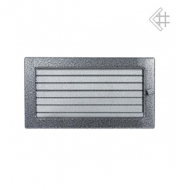 17x30 bez žaluzie Krbová mriežka čiernostrieborná 