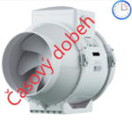 Axiálne odsávacie ventilátory VENTS TT 150T-časový dobeh priemer napojenia 150mm-dvojrýchlostný výkon:405-520m3/h napätie 230V