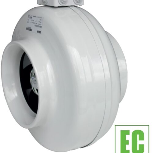 Priemyselný potrubný ventilátor BCS-ECP 125 EC motorom-priemer napojenia 124mm výkon:446 m3/h napätie 230V