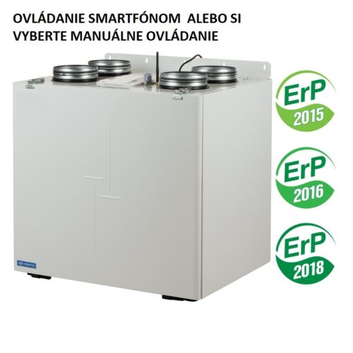 Rekuperačná jednotka VENTS VUT 550 VB EC-ovládací panel A21WIFI-Vertikal-690m3/h