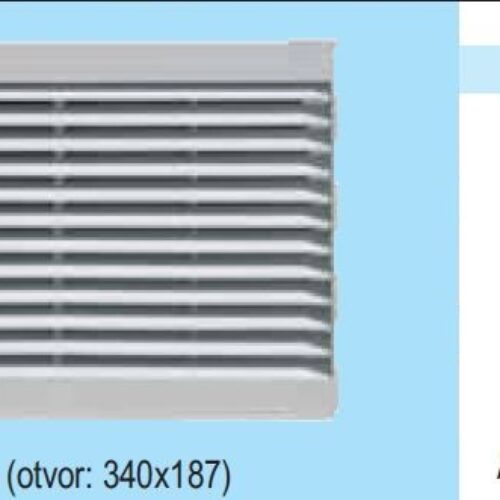 Vetracia mriežka bez sieťky MODPA2 stredná časť 340×230 pre otvor 340x187mm