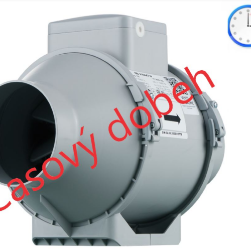 Axiálne odsávacie ventilátory VENTS TT 100T PRO -časový dobeh priemer napojenia 100mm-dvojrýchlostný výkon:180-245m3/h napätie 230V