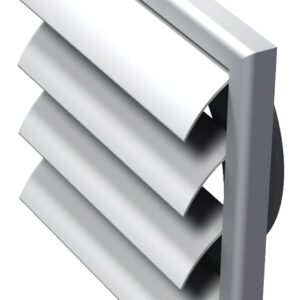 MV120VJ Gravitačná mriežka plastová s prírubou do potrubia 125mm