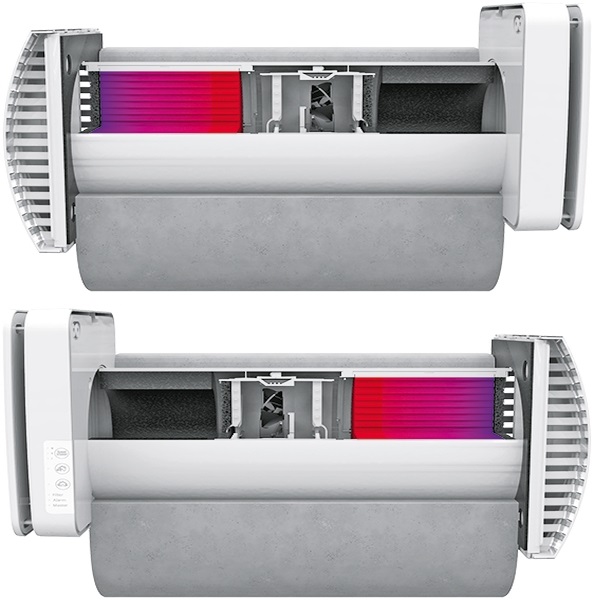 Lokálny rekuperátor Blauberg VENTO inHome W Wi-Fi-∅160mm s diaľkovým ovládaním automatickou žaluziou 50m3/h riadenie aj smartfonom