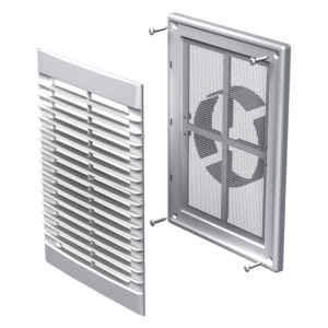 MV126VDS+sieťka proti hmyzu+príruba nastavitelná-100-150mm+rovné lamely