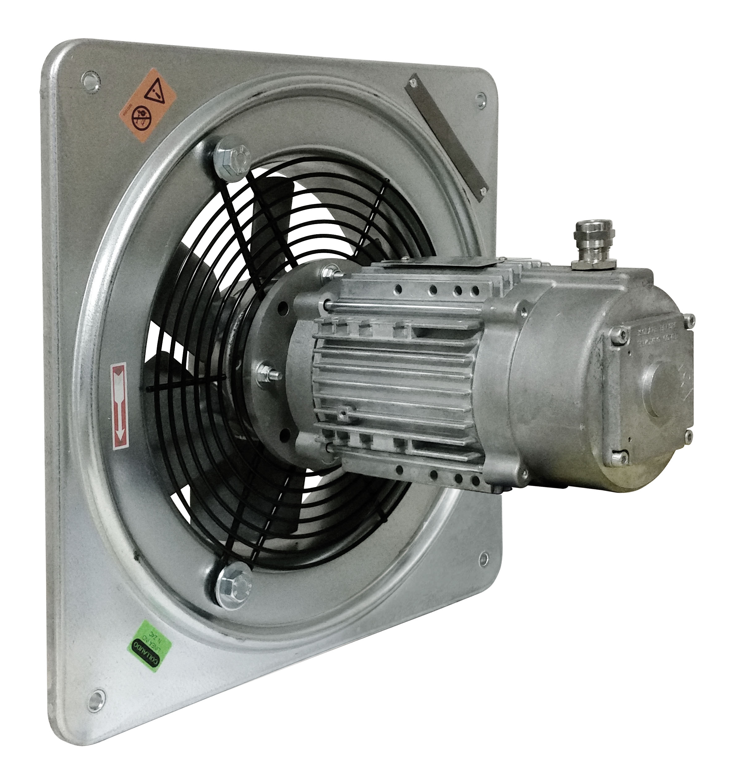 Protivýbušný axilálny ventilátor ELICENT Dynair QCM-ATX 454 M-230V II2G IIB T4 /ochrana motora Ex Db/